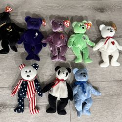 Lot Of 8 Beanie Babies