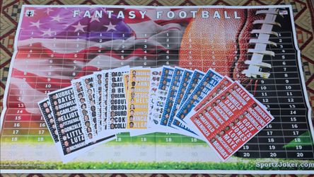 X-Large Fantasy Football Draft Board 2026-27, Sports, Outdoor, Indoor
