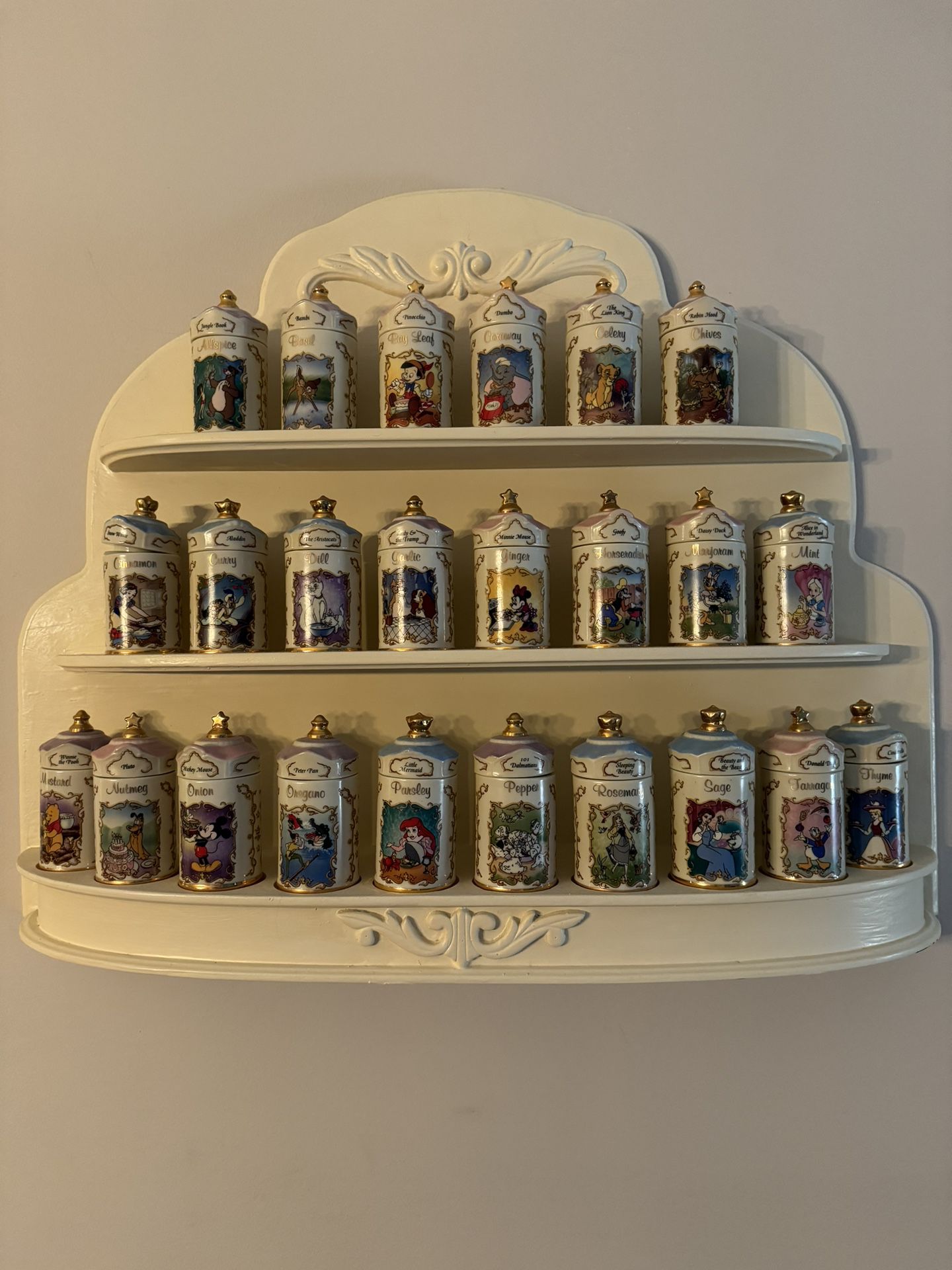 Lenox Disney Spice Jar Set and Display 