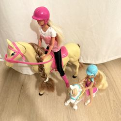 Barbie Mother And Daughter With Horses