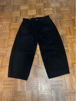 Black Zara wide leg jeans Size 36" #denim #Y2K Trendy oversized relaxed denim