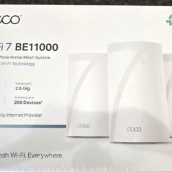 Tp-link Deco 7 Pro Be11000 Tri-band Wifi 7 Mesh System Deco Be65 3 Pack New Sealed