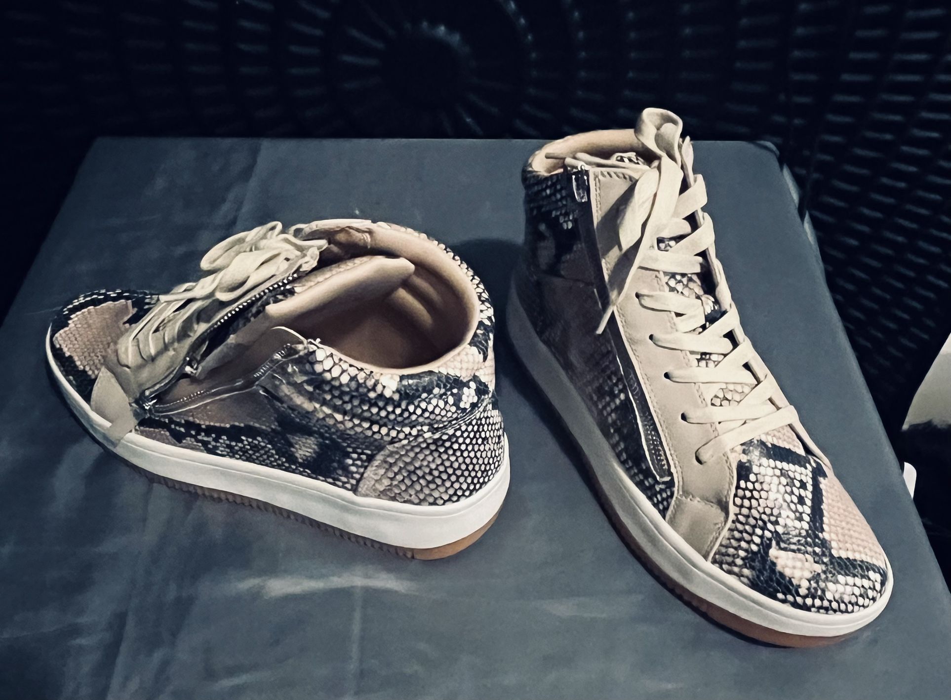 Faux Snake Skin Sneakers