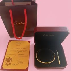 Gold Bracelet With Box And Papers
