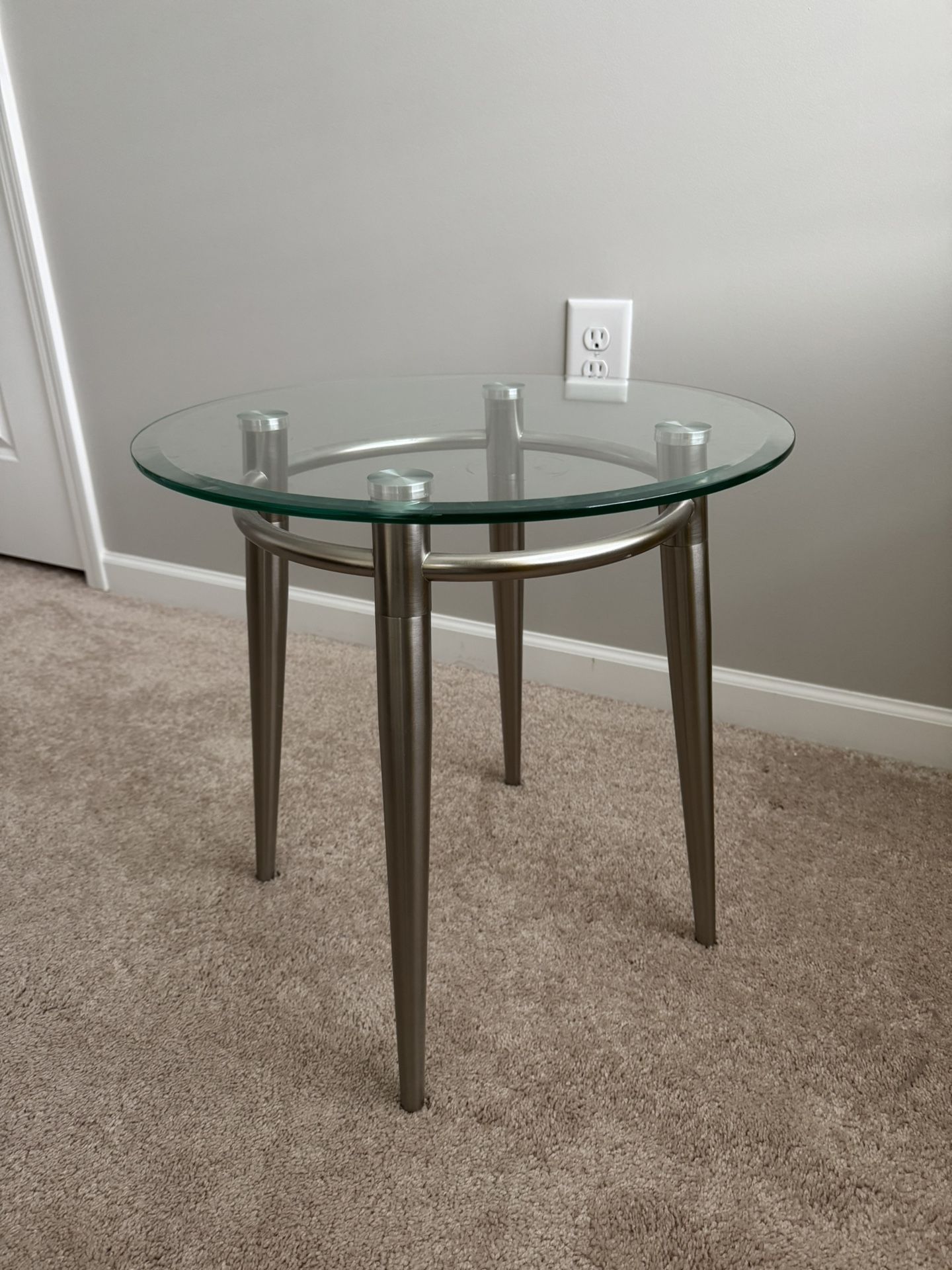 Glass Top Side Table