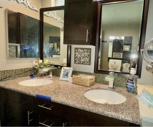 Two custom made vanity mirrors 23”x40”