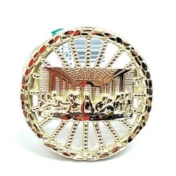 10Kt Yellow Gold Last Supper Ring 6.90g Size 11.5 200360/2