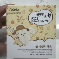 Rice Cleansing Pads 60 ct-Korean Skincare Hydrating Facial Pad With Rice Extract