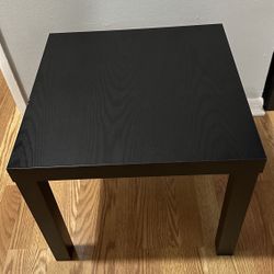 Black Side Table / Coffee Table – 18” Tall – Minimalist Design