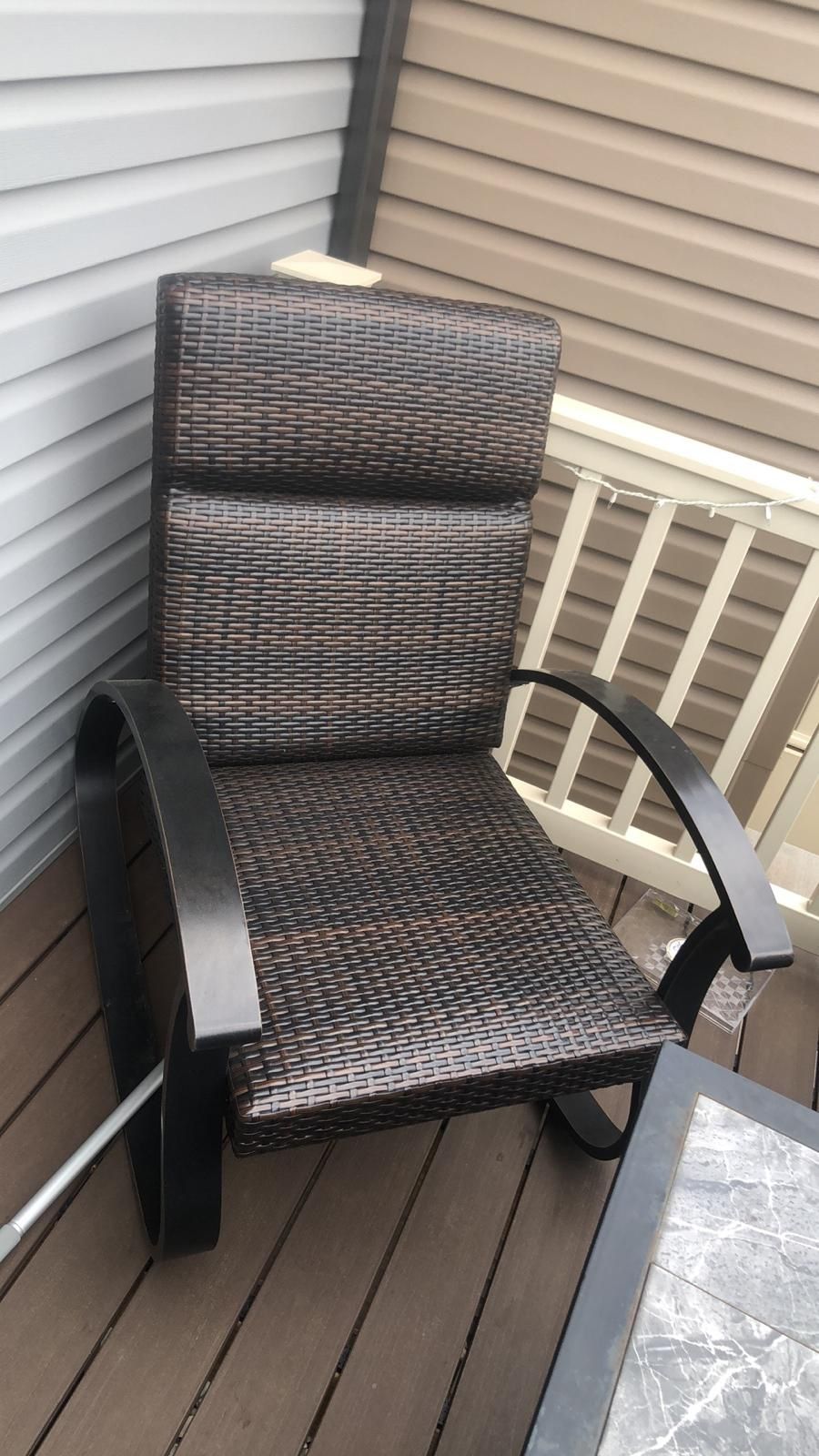 Berkley Jensen Padded Wicker Rocking Chair