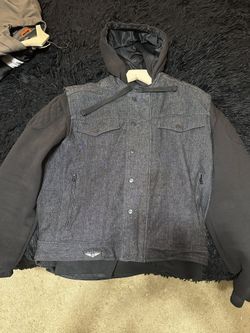 Black Denim Street And Steel Lane Splitter Hoodie