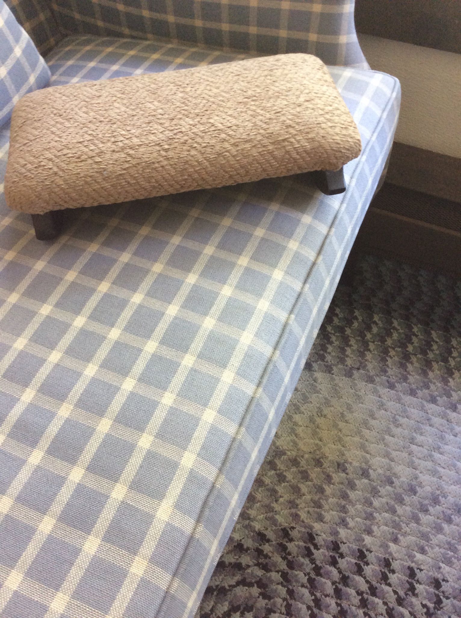 New Wooden Bottom /Padded Top Rocking Foot Stool