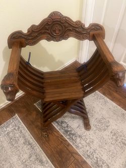 rare antique hand made italian folding chair