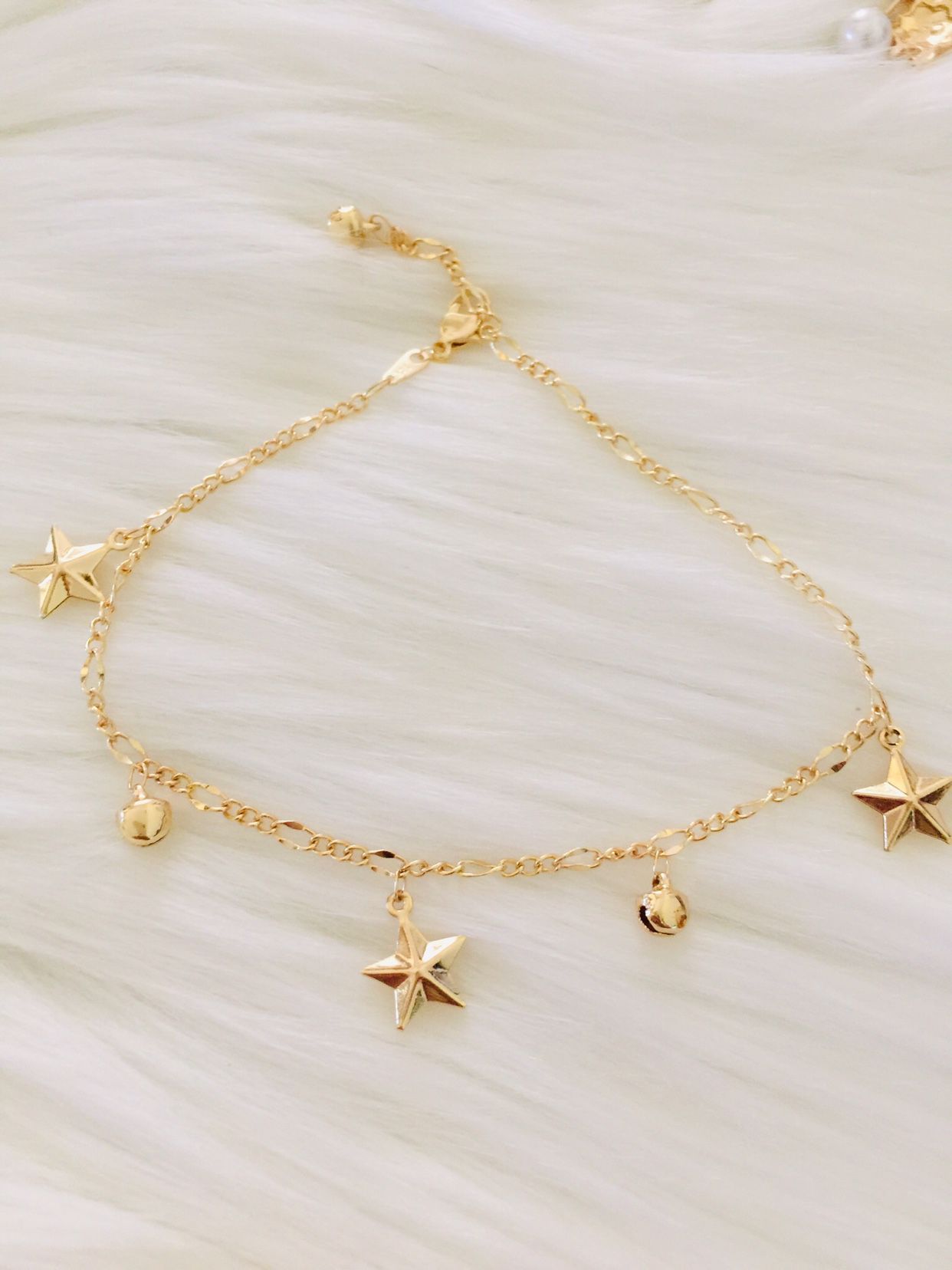 Anklets star gold plated