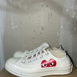 Play Commes des Garcons x Converse Chuck Taylor 70 Low Milk Off White Size 5M/6.5W No Box