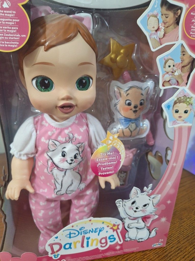 NIB,SEALED!! Disney Darlings Doll Marie Toy Girls Kids Gift Touch & Motion Wand 13" ..NRFB!! 