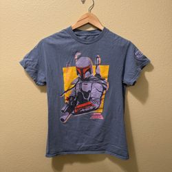 Men’s Small Star Wars x Neff Blue Multicolor Boba Fett Graphic Tee Shirt
