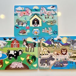 Melissa and Doug Wooden Peg Puzzles 