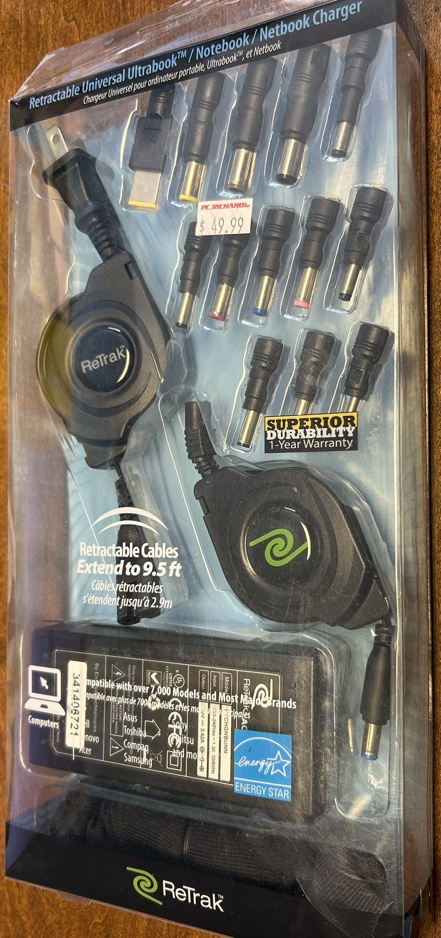 ReTrak Universal Laptop Charger & Power Adapter