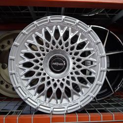 Used 19x8.5 5x108 / 5x114.3 Rotiform Silver wheels