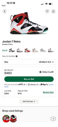 Air Jordan seven retro OG size 12/5