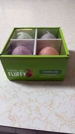 Brand New in Box happy go Fluffy Candles