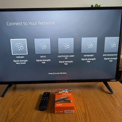 32 inch 1080p Vizio tv with Fire TV Stick 
