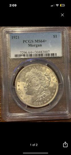 1921 Morgan Dollar PCGS Rated MS64+
