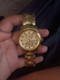 Guess Gold-Tone Chronograph Watch steel