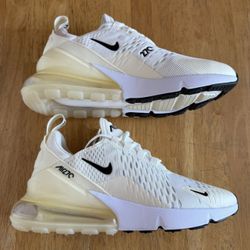New Nike Air Max 270 Sail Black Coconut Milk Shoes Women’s 6.5, Youth 5y