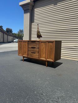 Mid Century Modern Refinished Credenza Sideboard