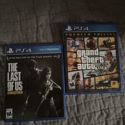 Ps4 games: The Last of Us & GTA 5