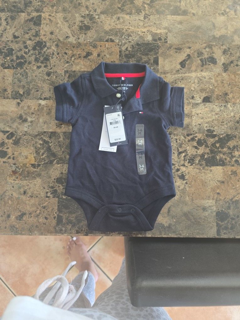 New 3-6 Month Old Collar Onezie