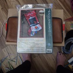 Needlepoint Snowman Stocking 