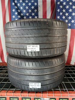 ✔️ Set of 2 Used Tires  315/30ZR21 MICHELIN PILOT SPORT 4S 315/30R21 MAX PERFORMANCE LUXURY VEHICLE 315 30 21