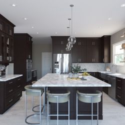 Brown Shaker Cabinets