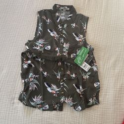Grape Leaf Sleeveless Dress - Size Small - $15 (2 For $25)