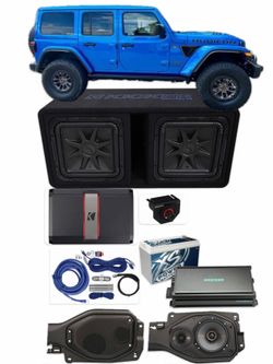 JEEP WRANGLE POWERFUL BASS AND VOICE PACKAGE KICKER AUDIO INSTALLED