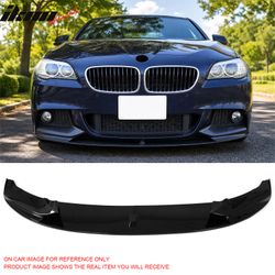 Fits 2011-2016 BMW 5 Series F10 M Sport Mtech MP Style Front Bumper Lip Gloss Black