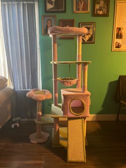 Multicolor cat tree