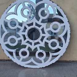 White Barnhouse Style Mirror Like New