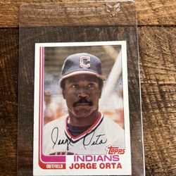 1982 Jorge Orta Autograph Card Topps