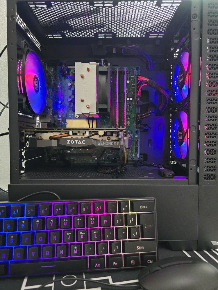 Gaming pc desktop computer intel i7-6700, rtx 2060, 16 gb ram, nvme, hdd, argb, wifi bundle
