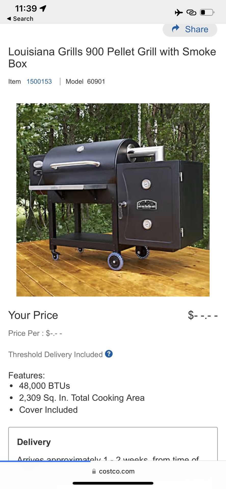 Louisiana 900 Pellet Grill With Smoke Box