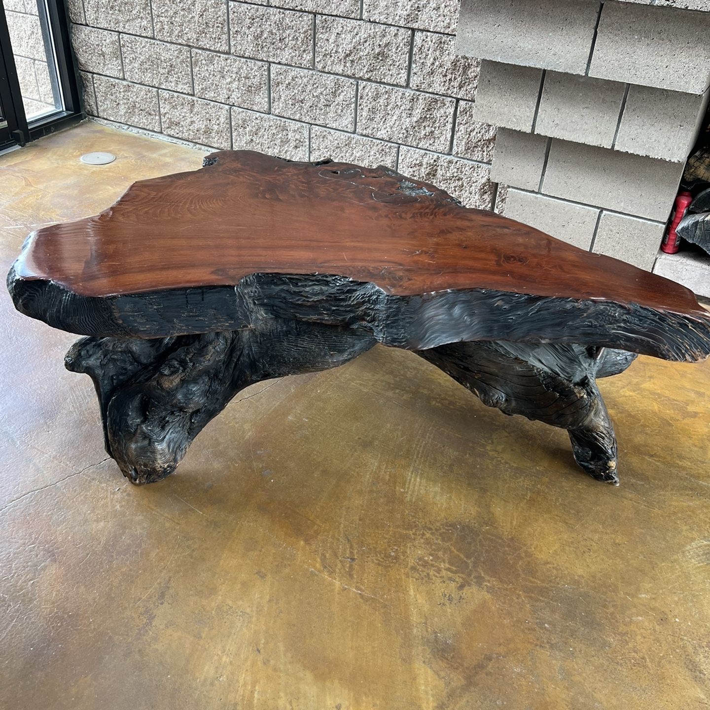 Beautiful Live Edge Redwood Burl Coffee Table!