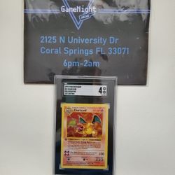 1st Edition Shadowless Charizard Sgc 4 Holy Grail Card