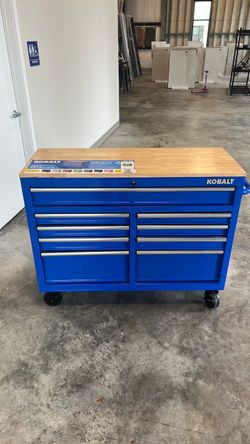 Kobalt Rolling Tool Chest with Wood Top