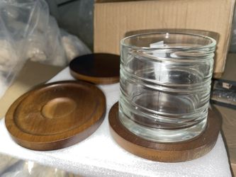 Rotating whiskey glasses