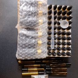 Apothecary items bottles droppers rollers