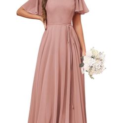 Bridesmaids Dusty Rose Dress